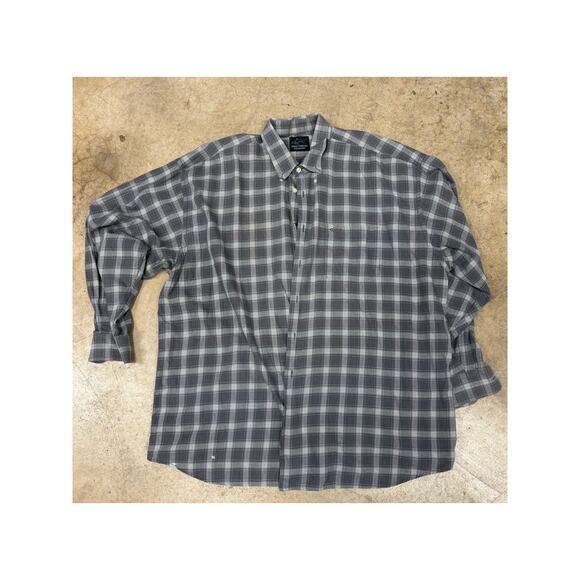 Greg Norman Collection Mens Y2K Plaid Button Down Gray XL - Late 90s Early 00s - Picture 1 of 6